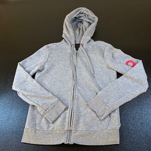 Adidas Full Zip Hoodie Sweatshirt Activewear Athleisure Gray Womens Small